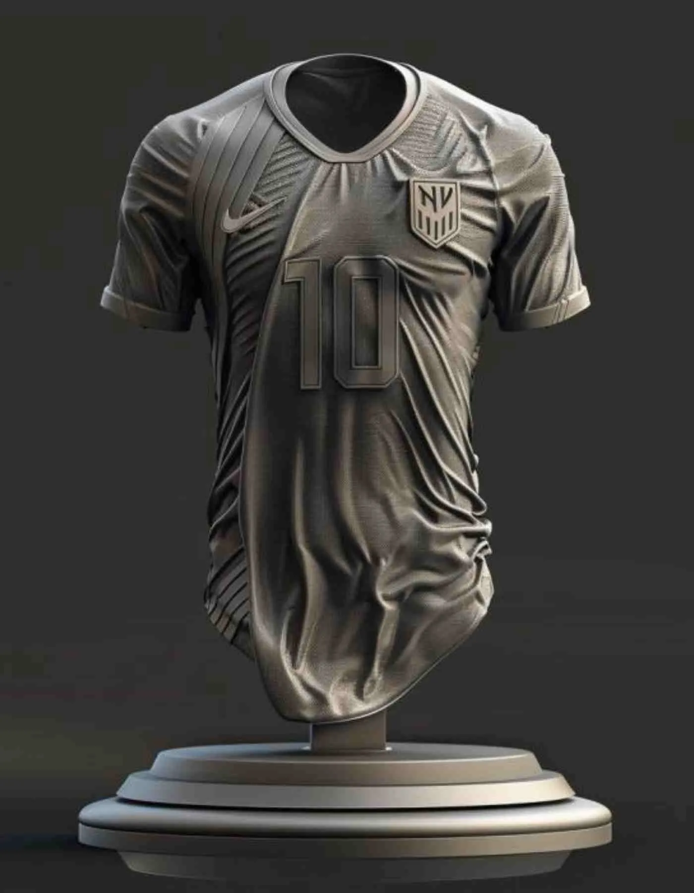 Custom cool gifts for soccer lovers - 3D printed soccer jersey sculptures