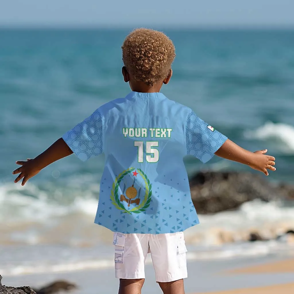 Custom Djibouti Football Kid Hawaiian Shirt Go Champions LT15