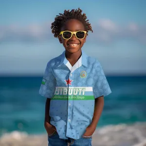Custom Djibouti Football Kid Hawaiian Shirt Go Champions LT15