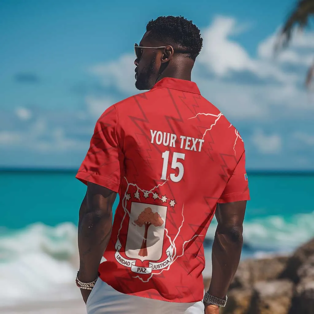Custom Equatorial Guinea Football Hawaiian Shirt Go Champions - Red Version LT15