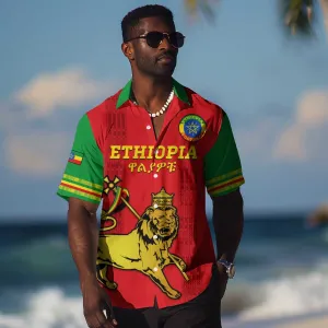 Custom Ethiopia Football Hawaiian Shirt 2024 Go Champions Walia Ibex LT14