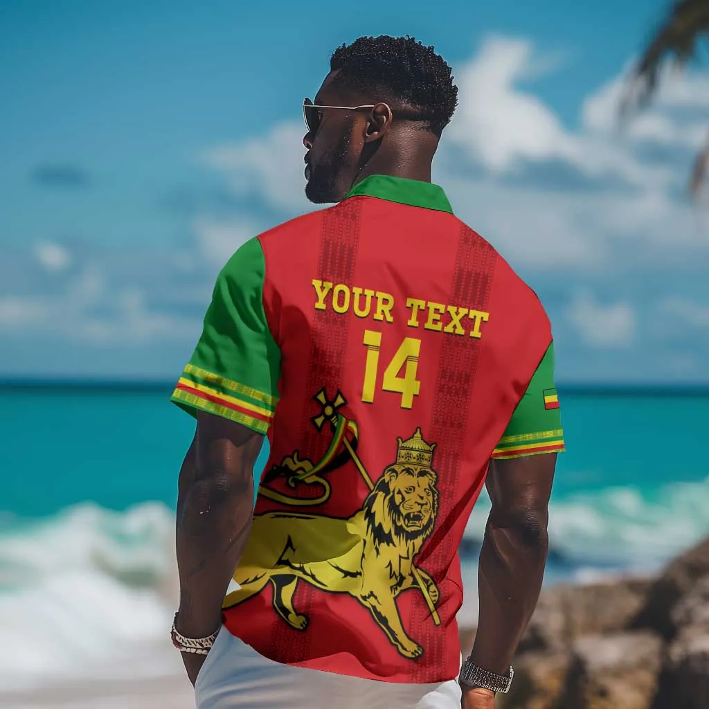 Custom Ethiopia Football Hawaiian Shirt 2024 Go Champions Walia Ibex LT14