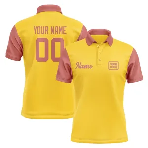 Custom Gold Copper Rose Short-Sleeve Polo Shirt