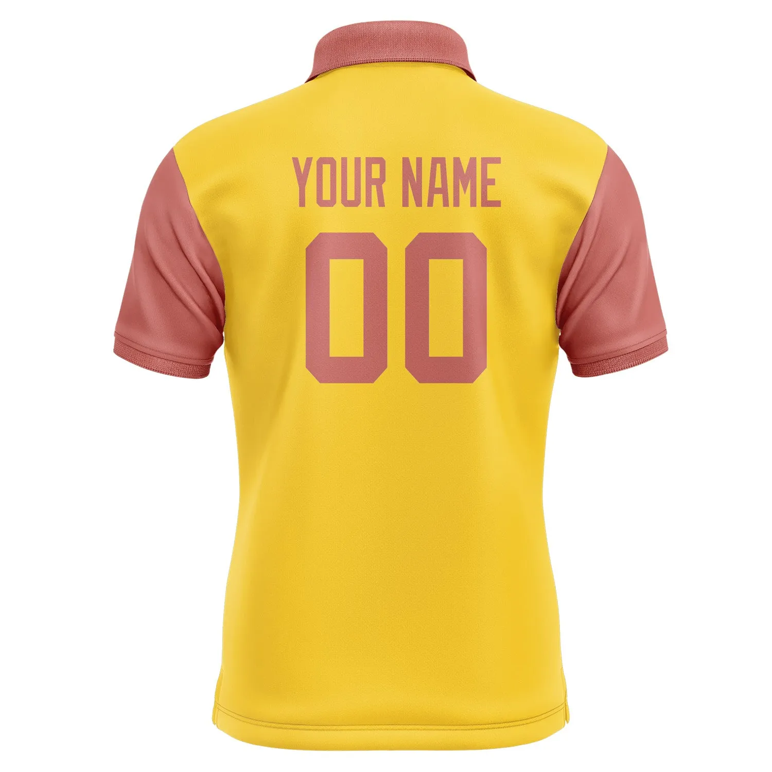 Custom Gold Copper Rose Short-Sleeve Polo Shirt