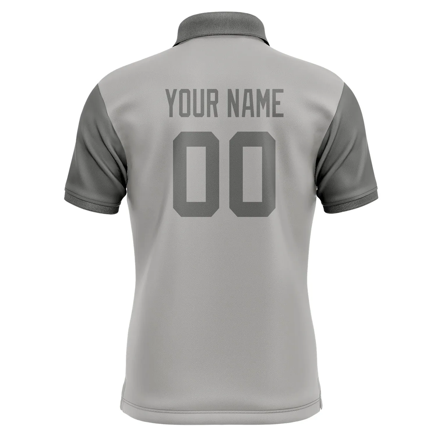 Custom Gray Dark Grey Short-Sleeve Polo Shirt