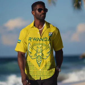 Custom Jamhuri ya Rwanda Football Hawaiian Shirt Go Amavubi Go LT15