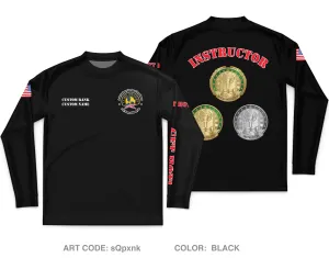 CUSTOM JCCoE, 266th QM BN, 23rd QM BDE Core Men's LS Performance Tee - sQpxnk