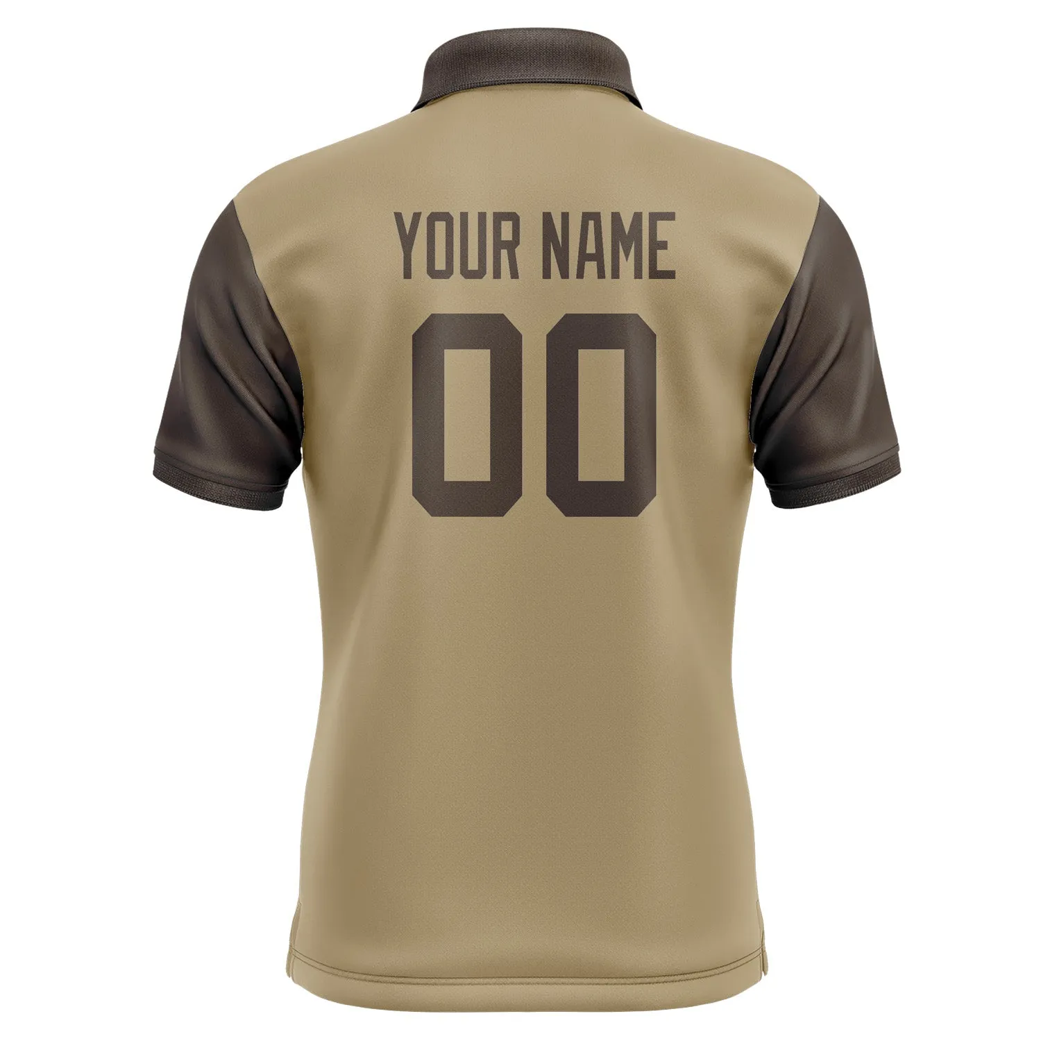 Custom Light Khaki Brown Short-Sleeve Polo Shirt