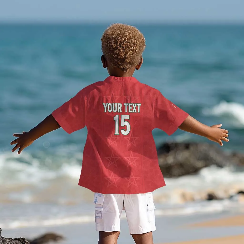 Custom Morocco Football Kid Hawaiian Shirt Allez les Lions de lAtlas LT15