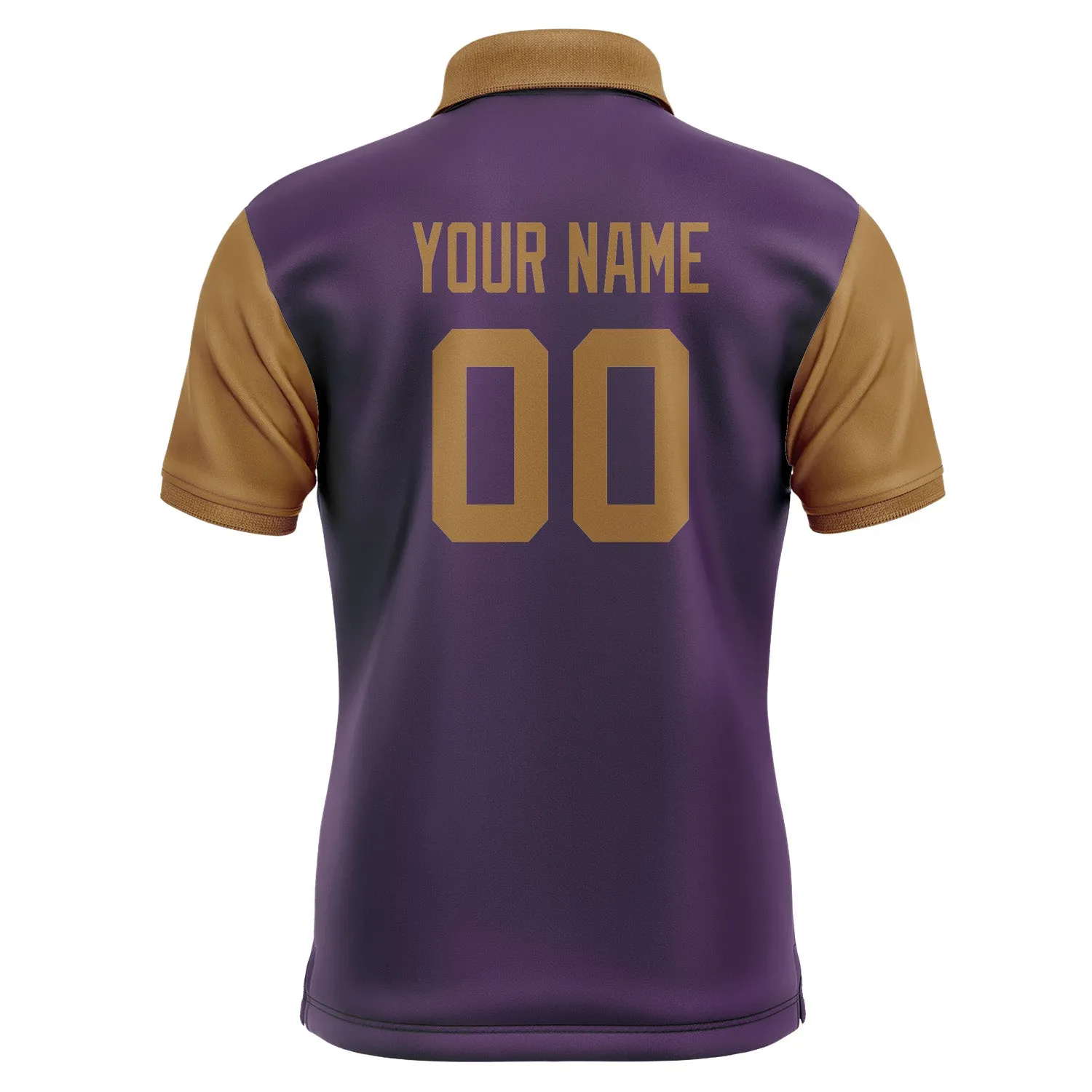 Custom Purple Khaki Short-Sleeve Polo Shirt