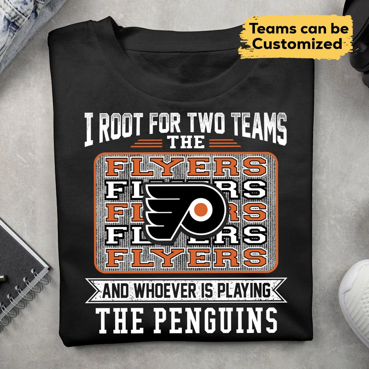 Customized Shirt - I Root For Two Teams (r2)