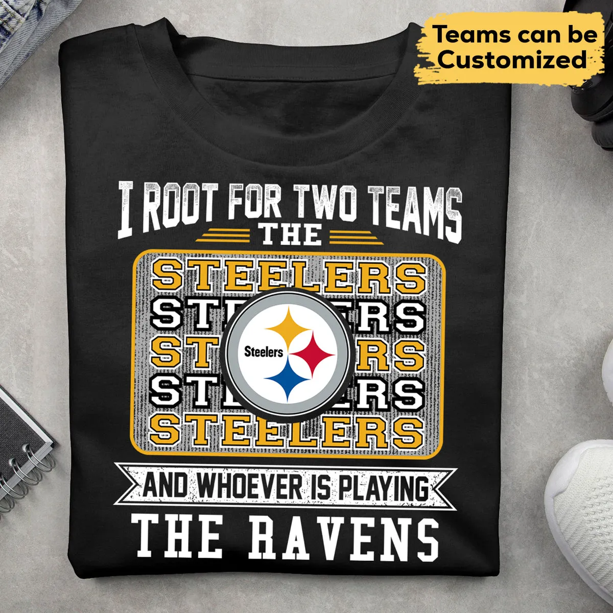 Customized Shirt - I Root For Two Teams (r2)