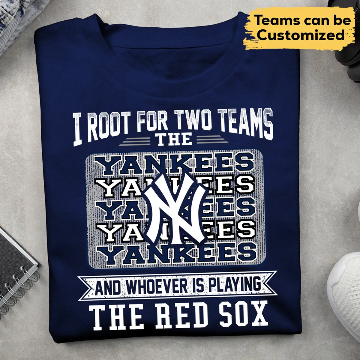 Customized Shirt - I Root For Two Teams (r2)
