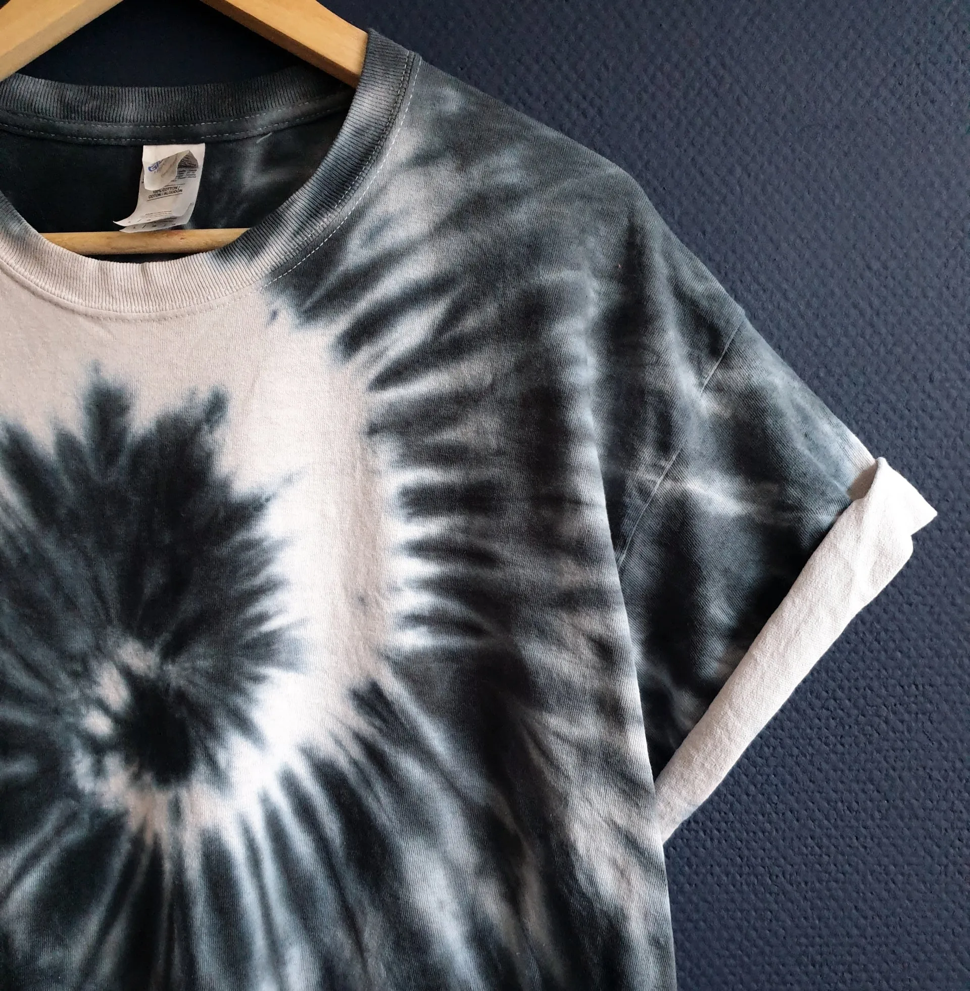 Dark Gray Tie-Dye Spiral Shirt
