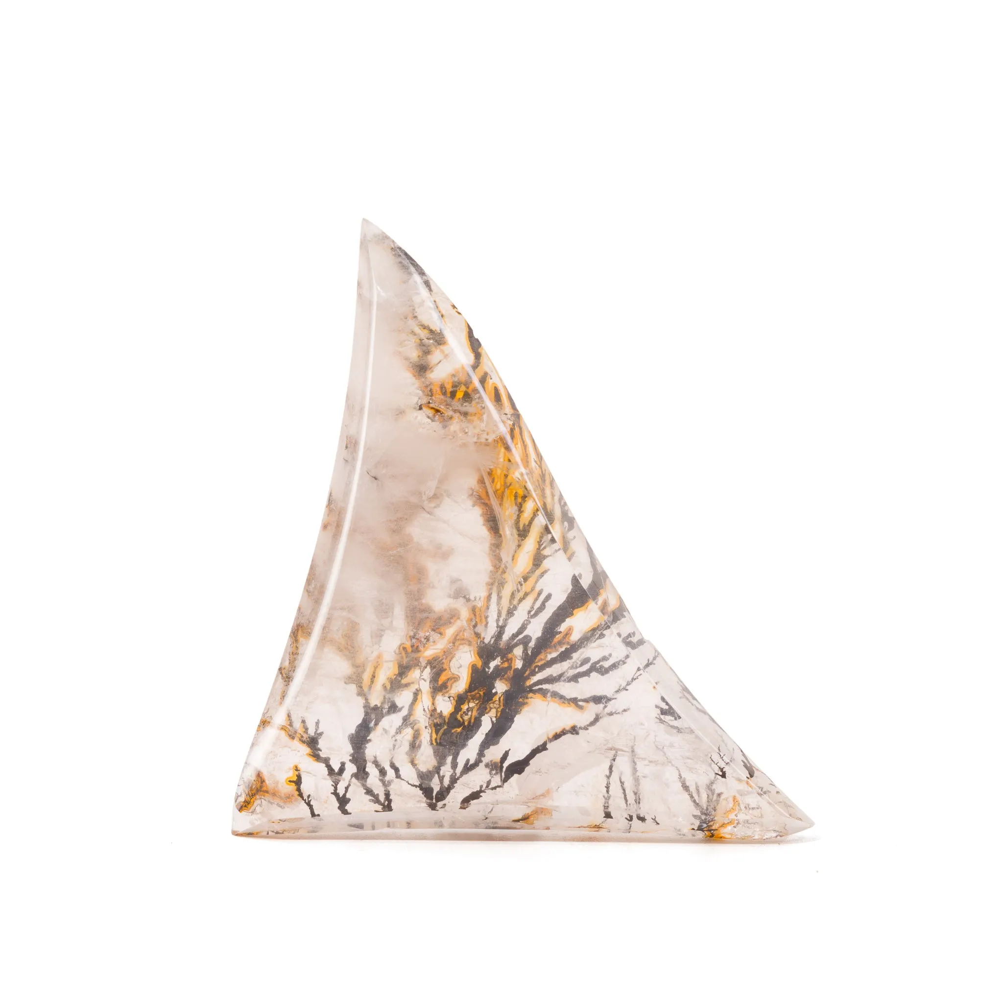 Dendritic Quartz 96.79 Carat Polished Freeform Crystal Cabochon