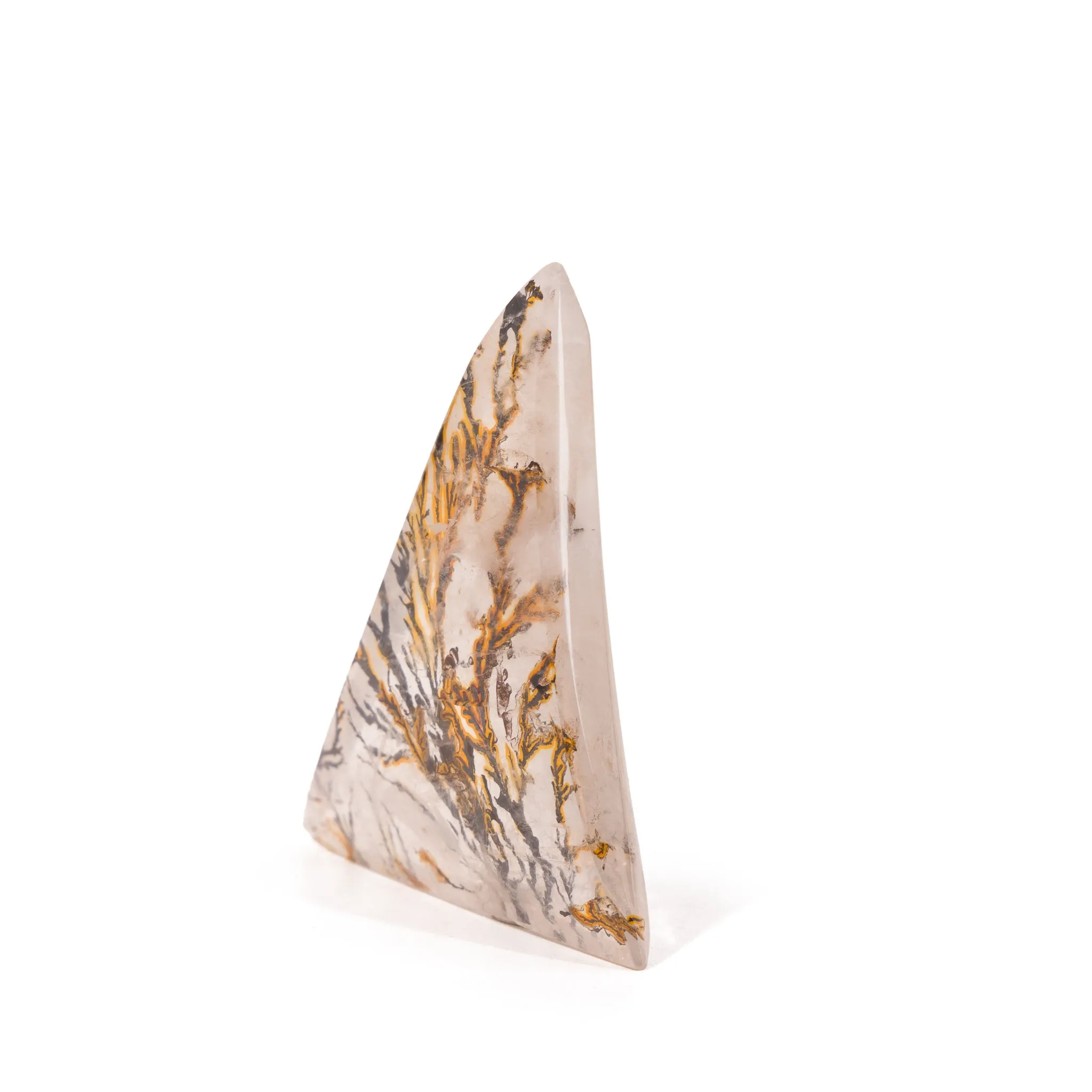 Dendritic Quartz 96.79 Carat Polished Freeform Crystal Cabochon