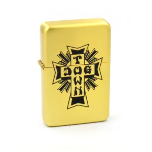 Dogtown - Cross Logo Flip Top Metal Lighter Gold