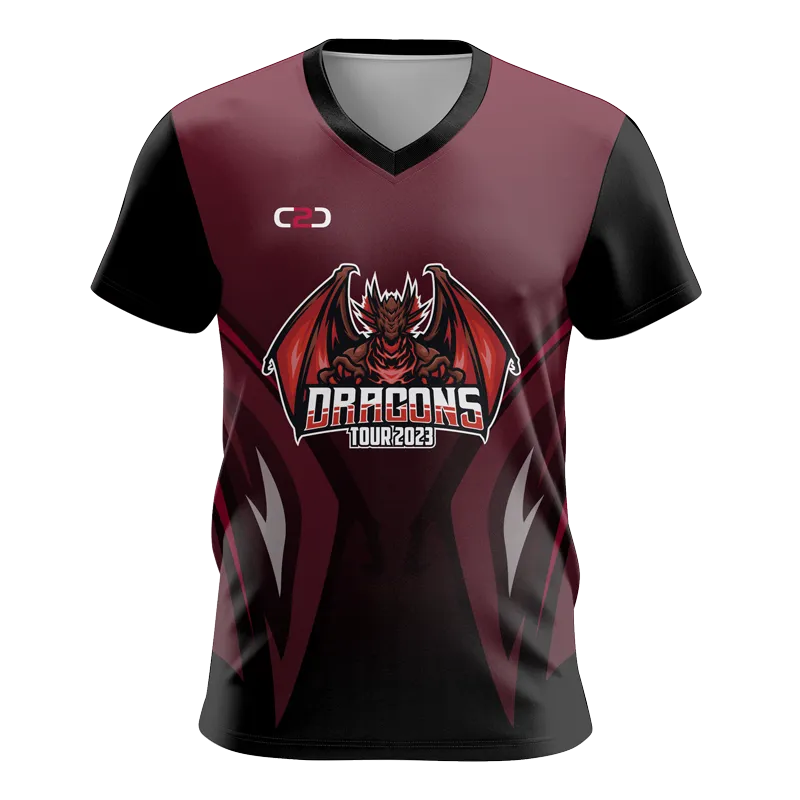 Dragons V Neck Warmup Shirt Design Your Own Custom