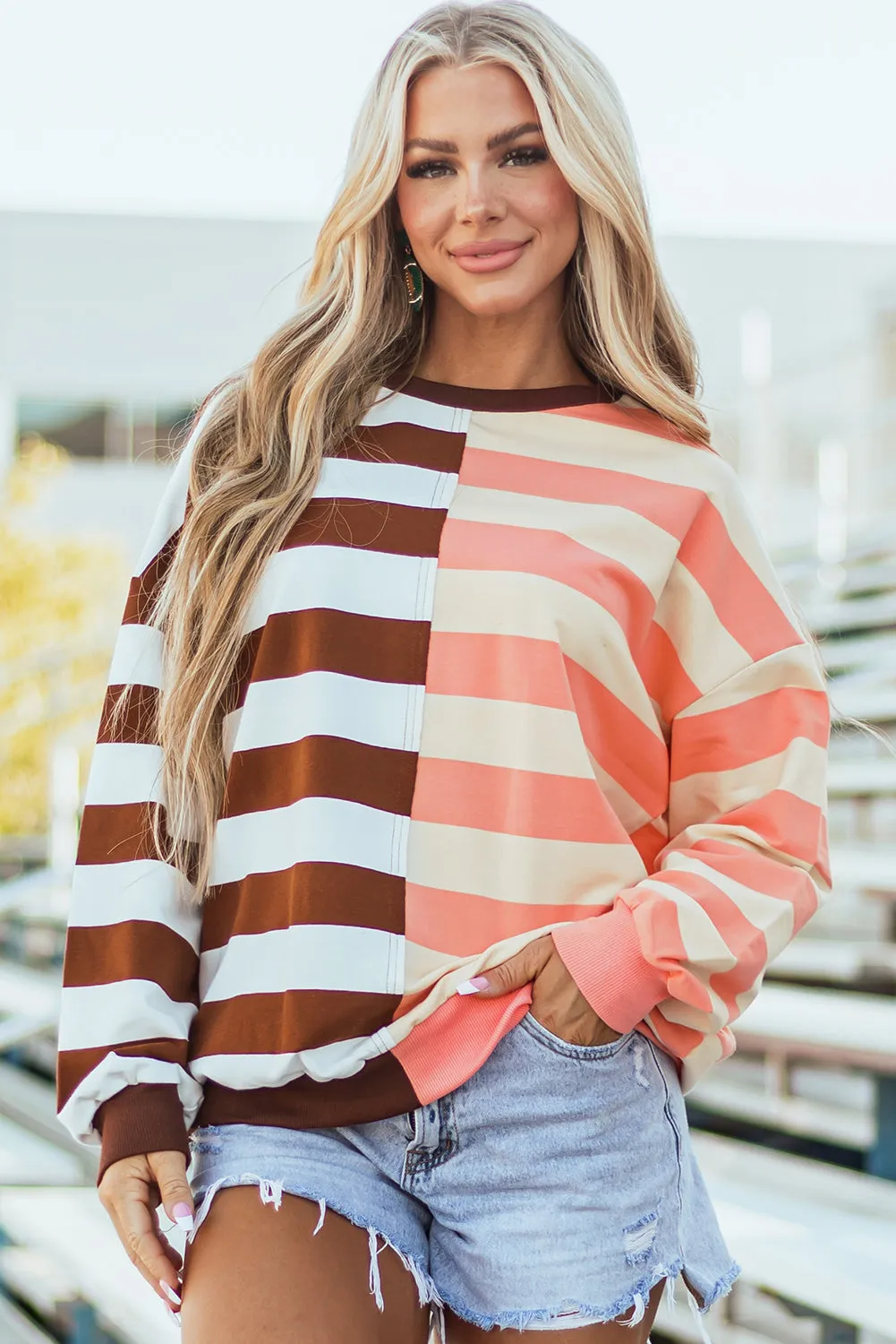 Drop Shoulder Pullover Sweatshirt