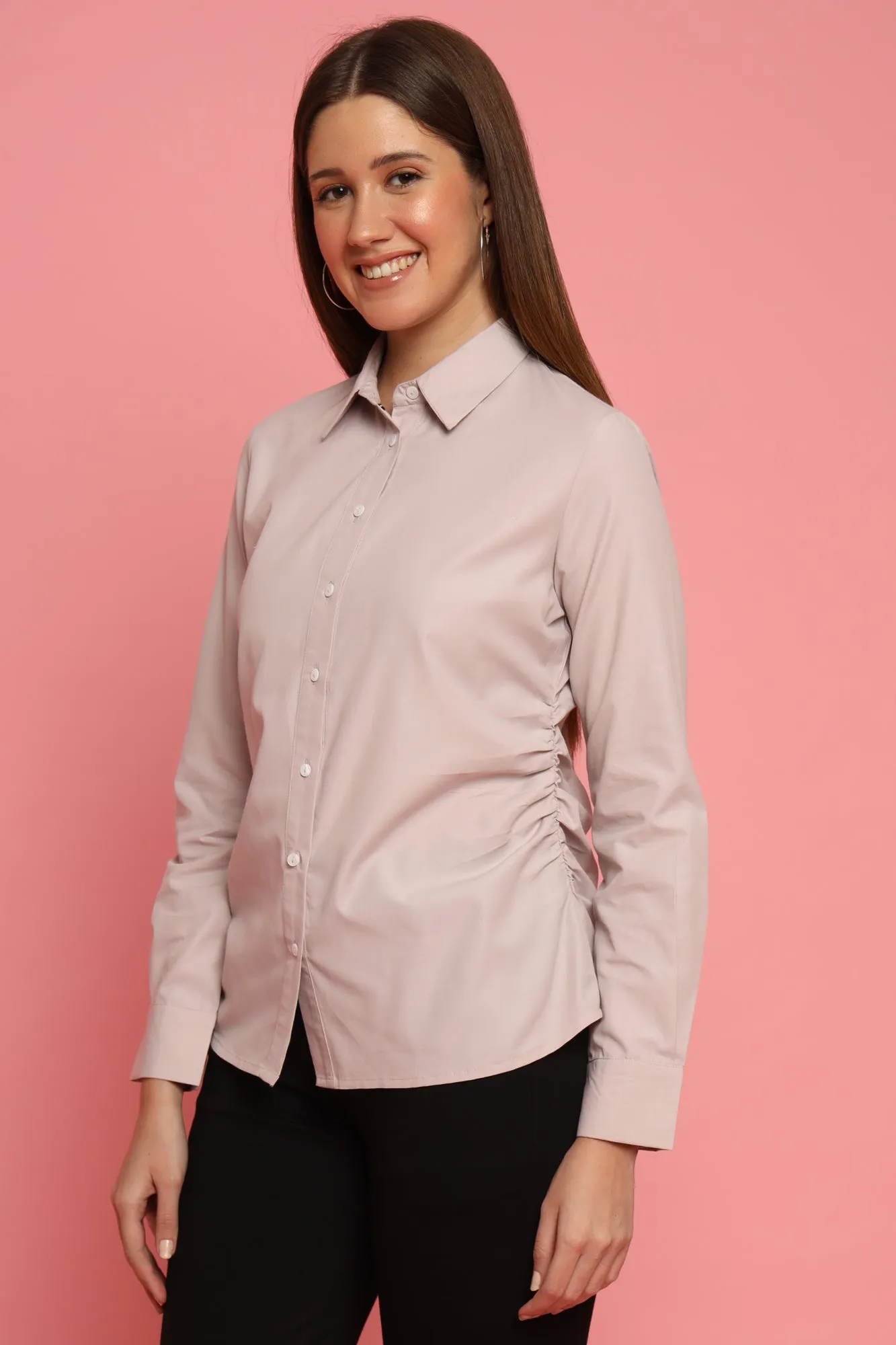 Dull Pink Formal Shirt