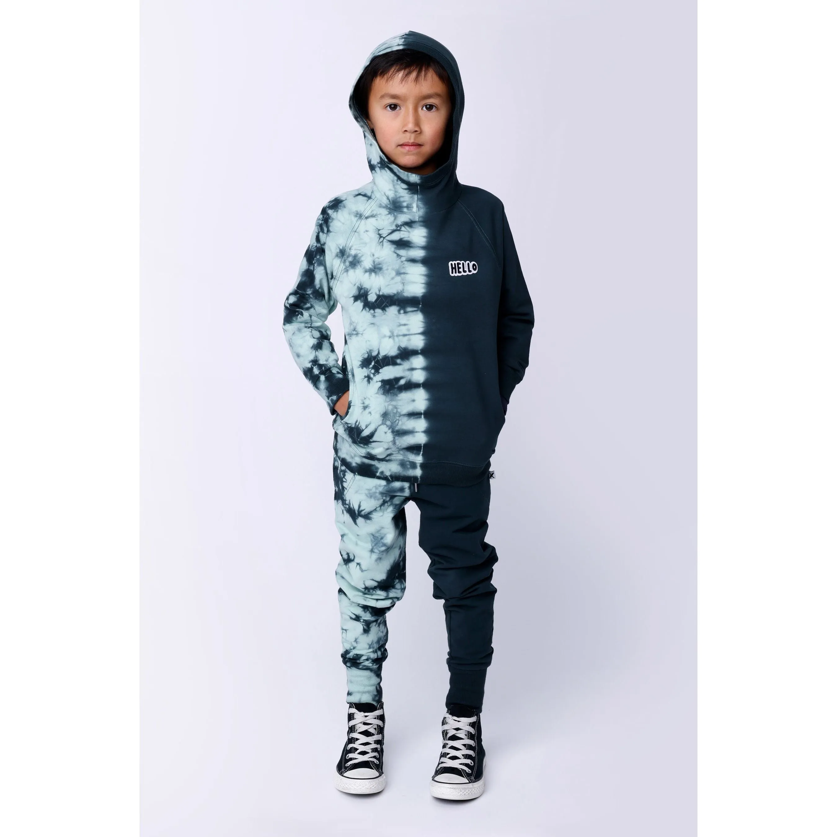 Duo Tie Dye Hood - Forest