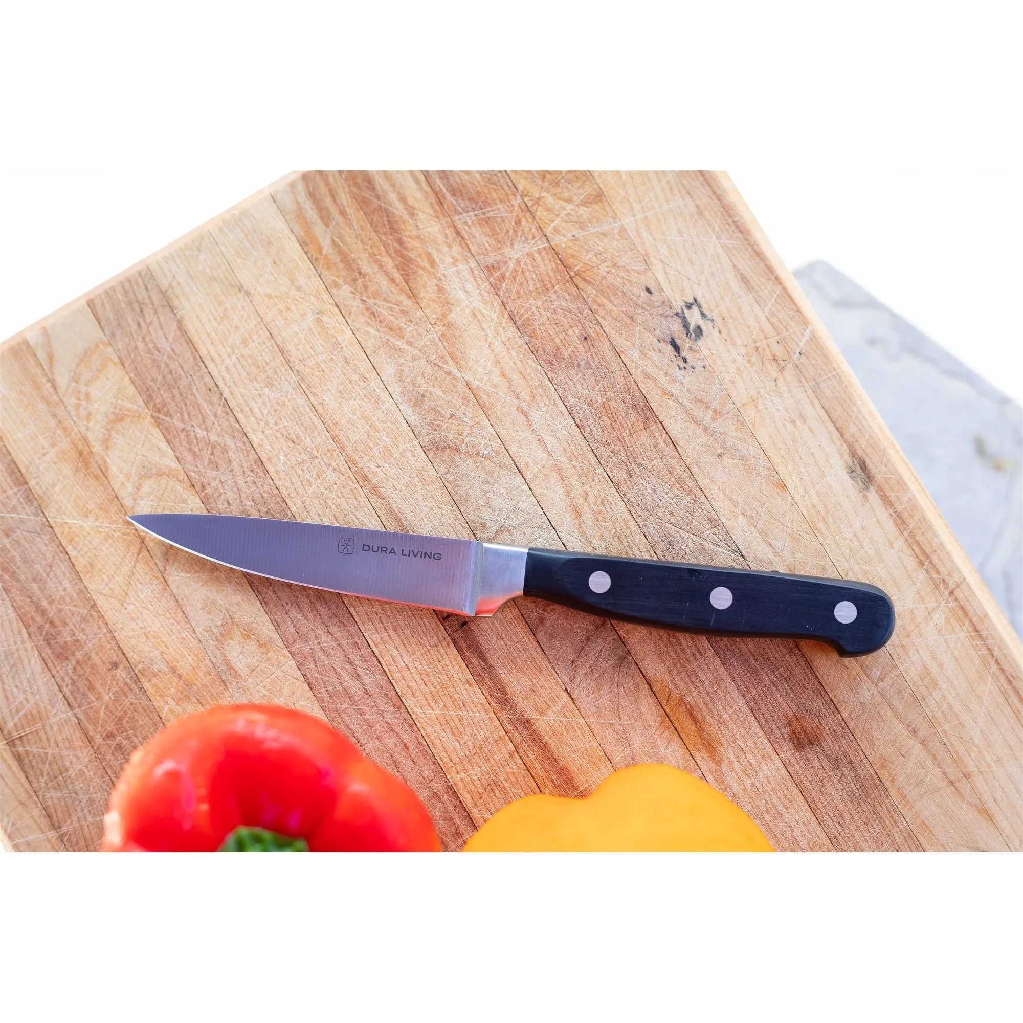 Dura Living Superior 3.5 inch Paring Knife - Forged Stainless Steel Kitchen Knife, Black