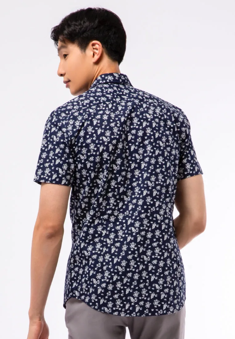 Easy Care Printed Short Sleeve Shirt