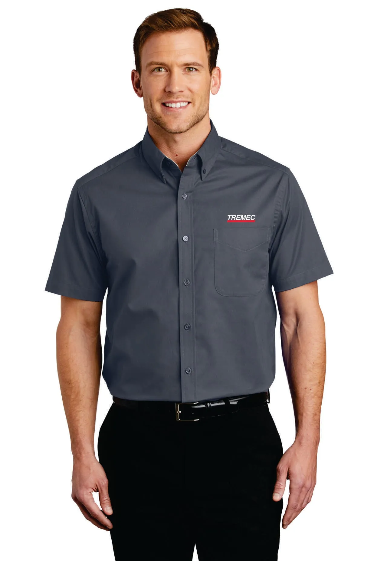 Easy Care Short Sleeve Shirts (Black, Grey, Red, and White)