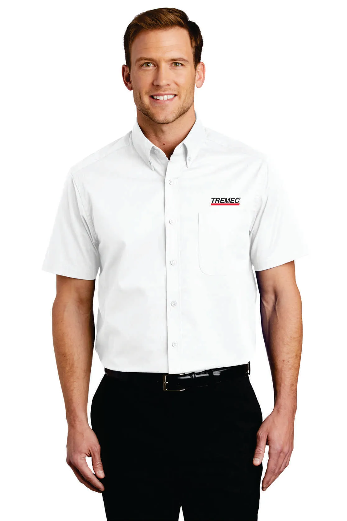 Easy Care Short Sleeve Shirts (Black, Grey, Red, and White)