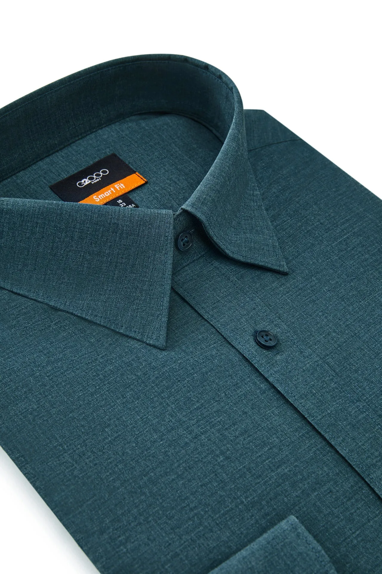 Easy Care Stretch Poplin Shirt in Smart Fit Classic Collar