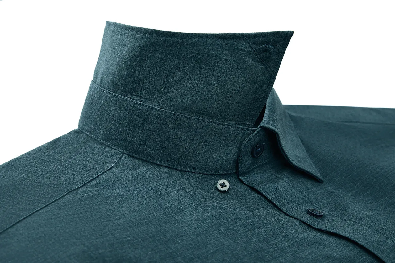 Easy Care Stretch Poplin Shirt in Smart Fit Classic Collar