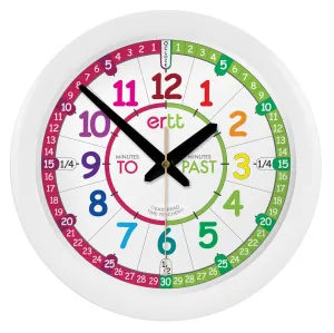 Easy Read Wall Clock - Rainbow Face