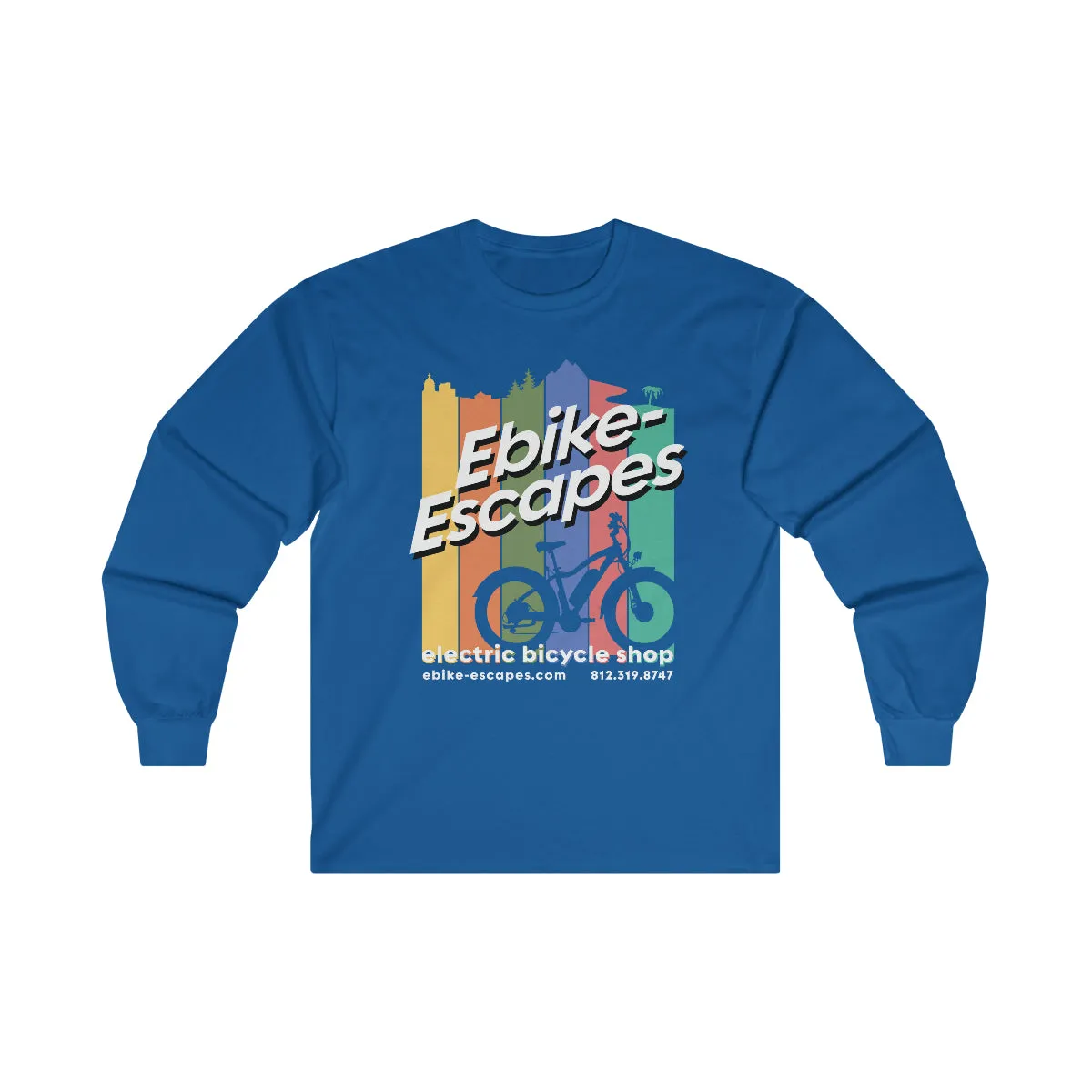 Ebike-Escapes: Electric Therapy Cycologist - Unisex Ultra Cotton Long Sleeve Ebike Shirt
