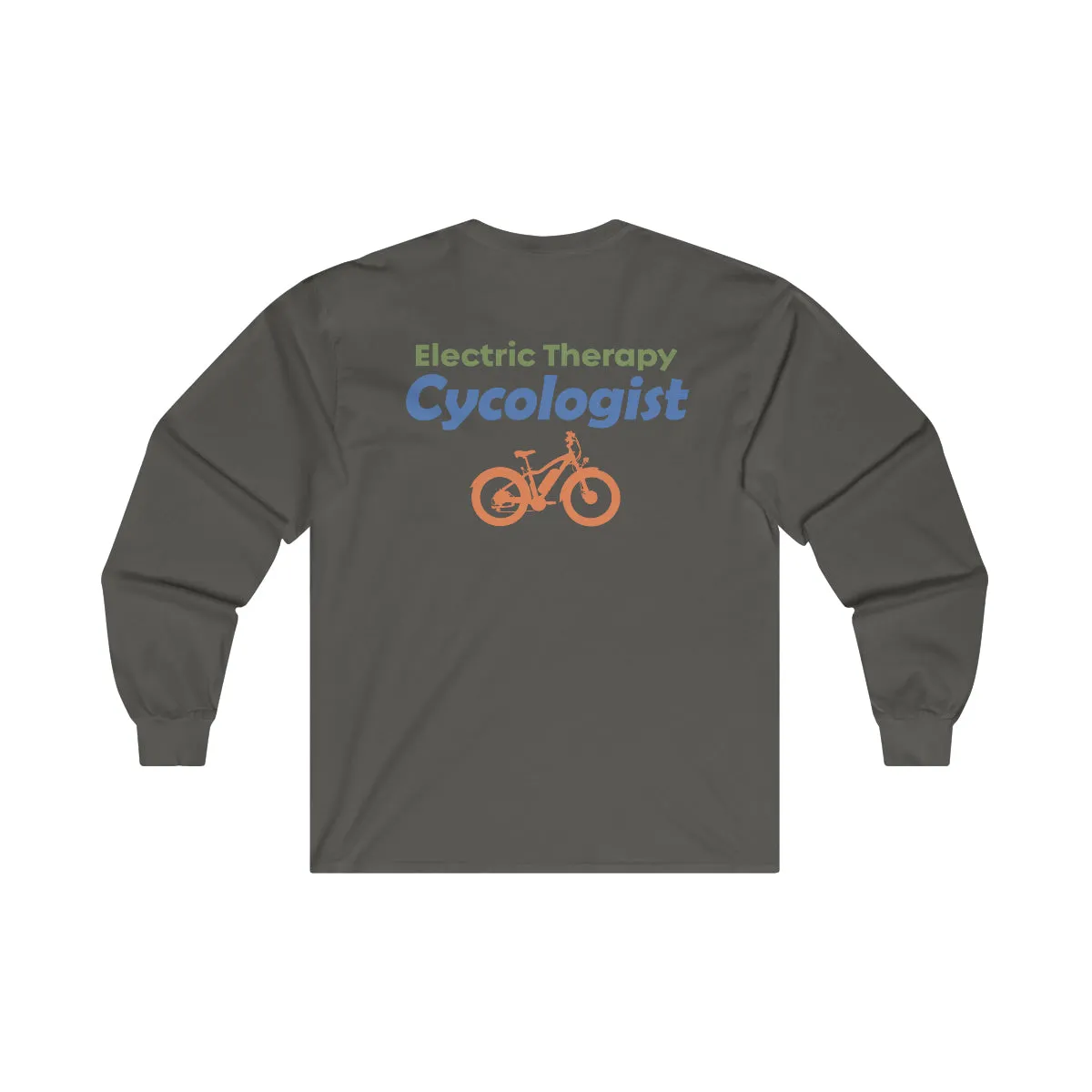 Ebike-Escapes: Electric Therapy Cycologist - Unisex Ultra Cotton Long Sleeve Ebike Shirt