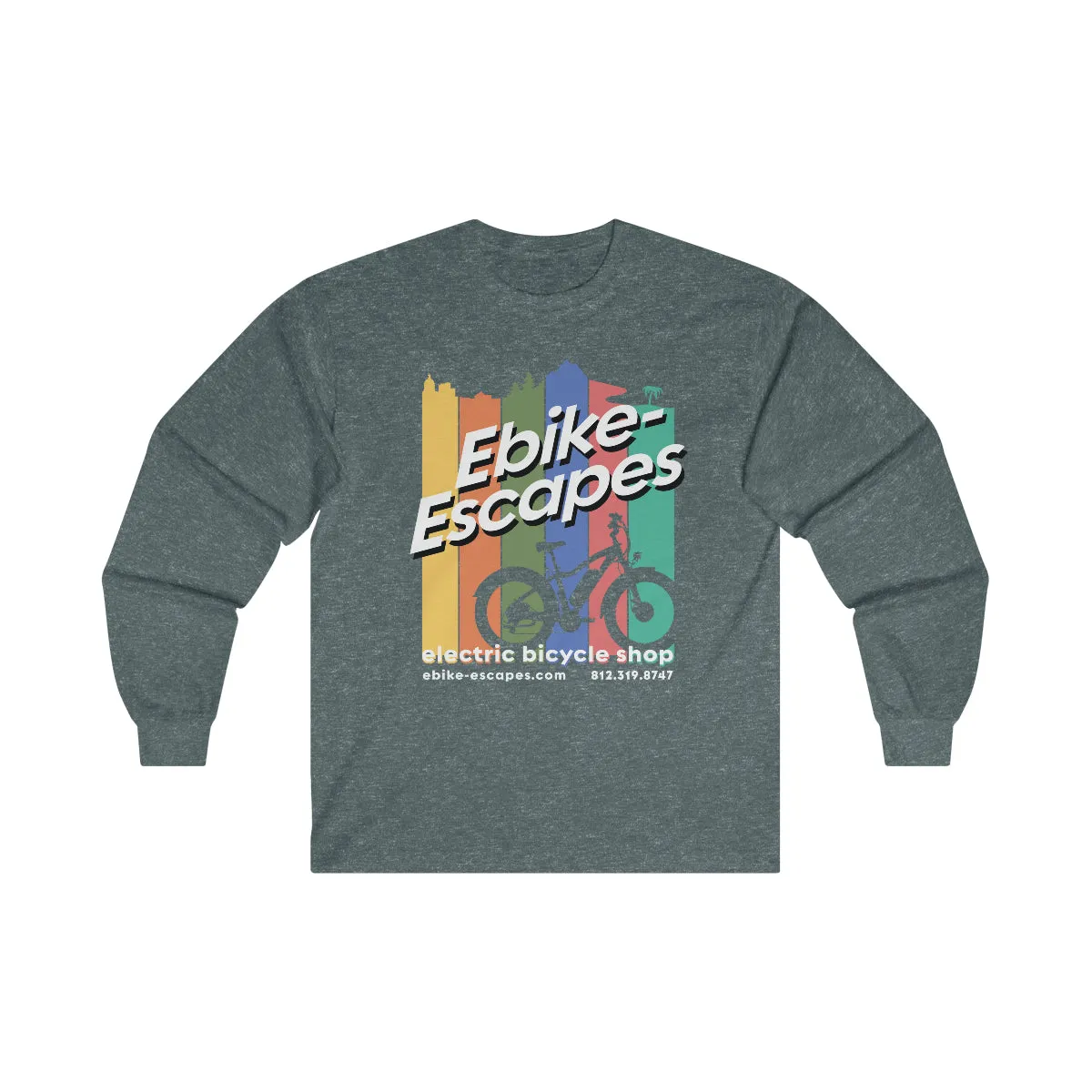 Ebike-Escapes: Electric Therapy Cycologist - Unisex Ultra Cotton Long Sleeve Ebike Shirt