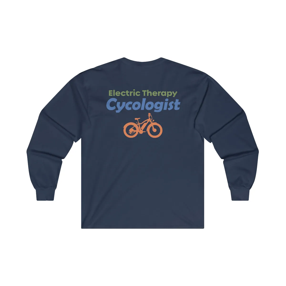Ebike-Escapes: Electric Therapy Cycologist - Unisex Ultra Cotton Long Sleeve Ebike Shirt