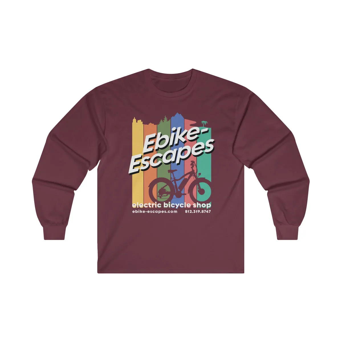 Ebike-Escapes: Electric Therapy Cycologist - Unisex Ultra Cotton Long Sleeve Ebike Shirt