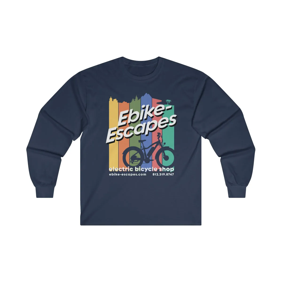 Ebike-Escapes: Electric Therapy Cycologist - Unisex Ultra Cotton Long Sleeve Ebike Shirt