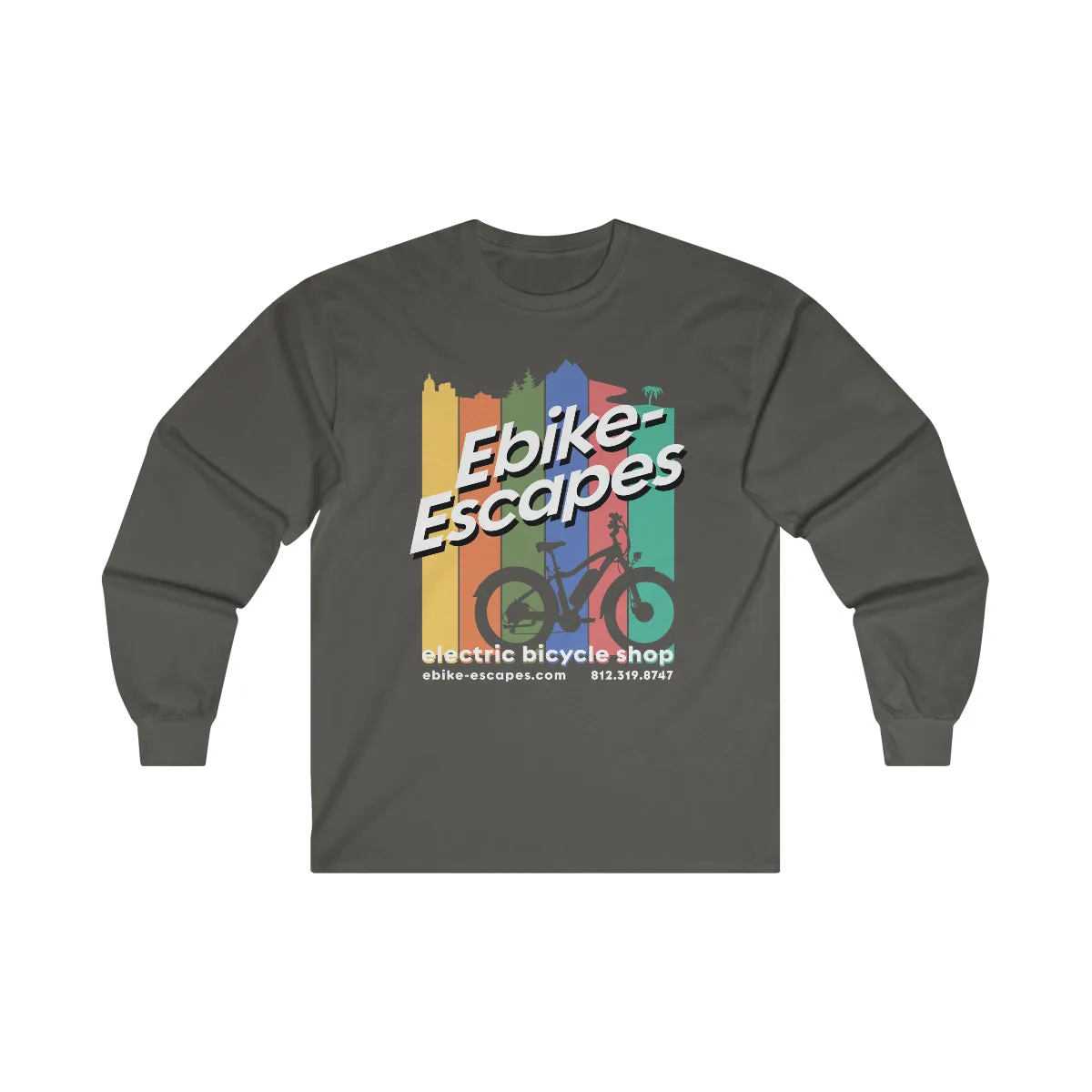 Ebike-Escapes: Electric Therapy Cycologist - Unisex Ultra Cotton Long Sleeve Ebike Shirt