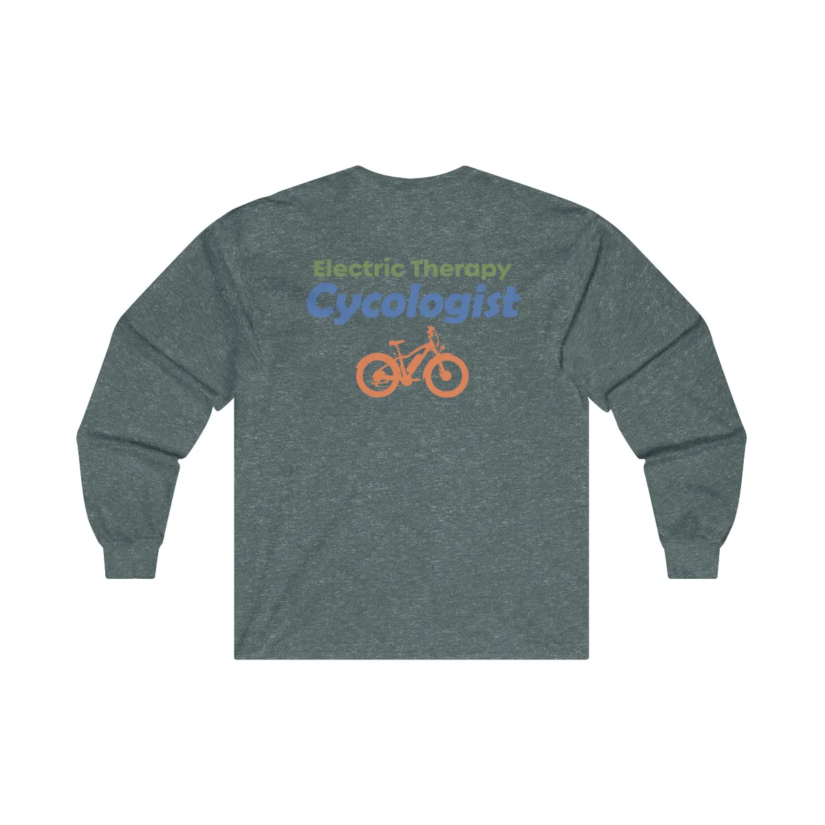 Ebike-Escapes: Electric Therapy Cycologist - Unisex Ultra Cotton Long Sleeve Ebike Shirt