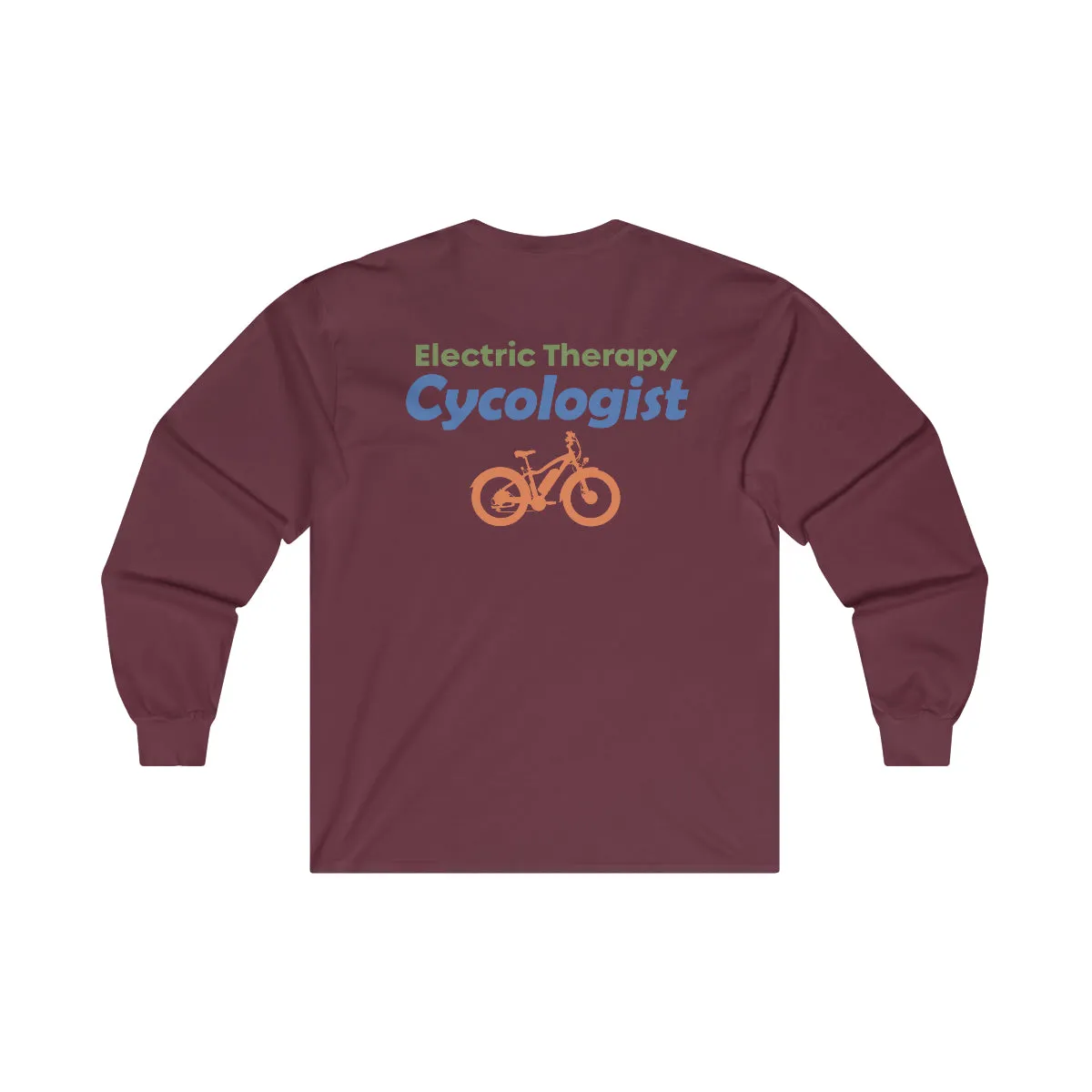 Ebike-Escapes: Electric Therapy Cycologist - Unisex Ultra Cotton Long Sleeve Ebike Shirt
