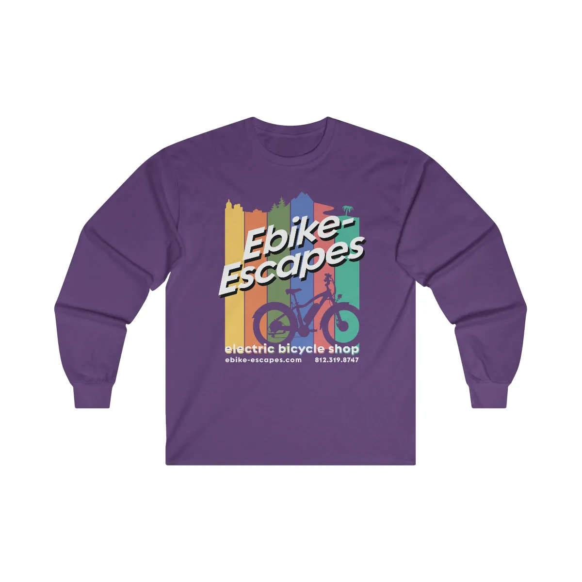 Ebike-Escapes: Electric Therapy Cycologist - Unisex Ultra Cotton Long Sleeve Ebike Shirt