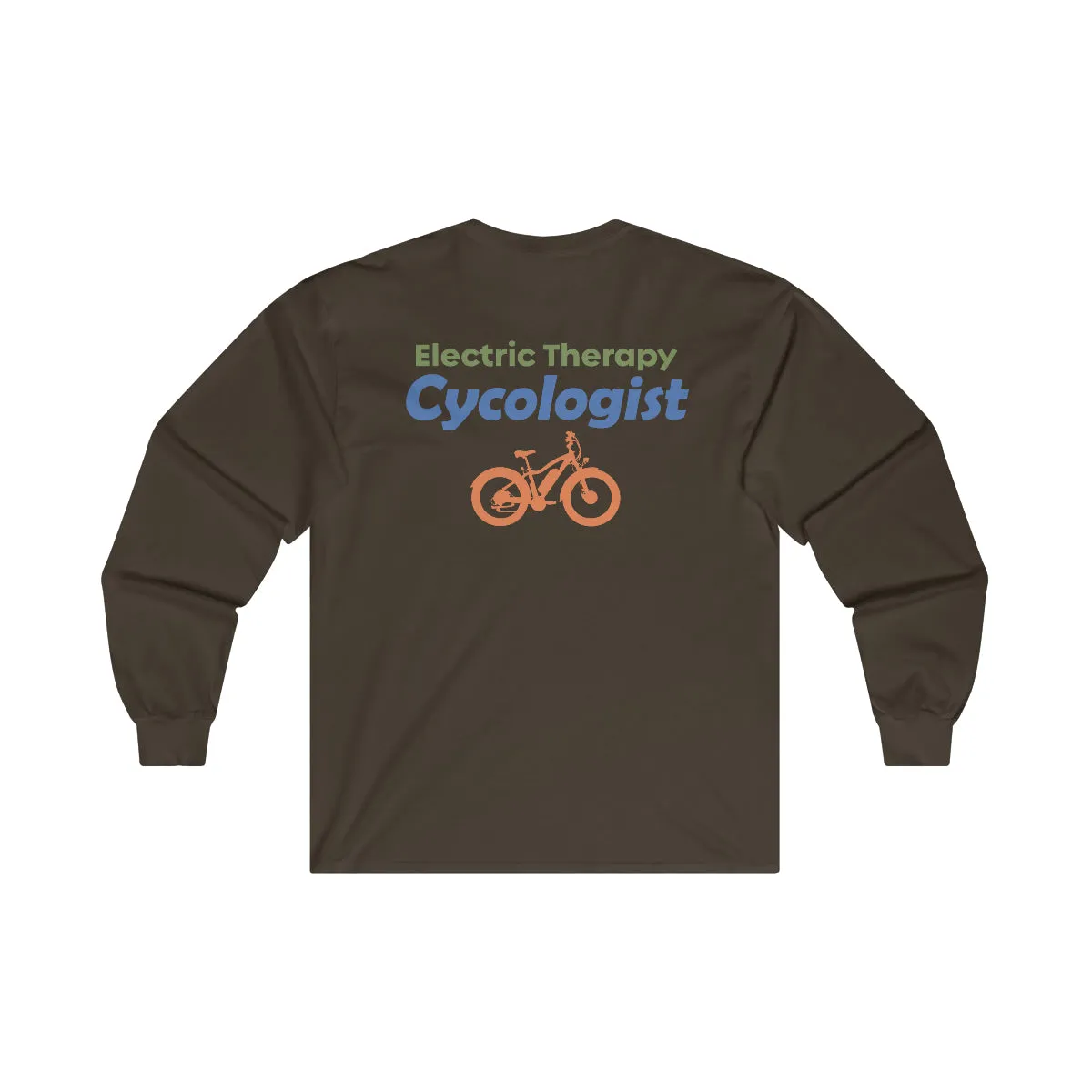 Ebike-Escapes: Electric Therapy Cycologist - Unisex Ultra Cotton Long Sleeve Ebike Shirt