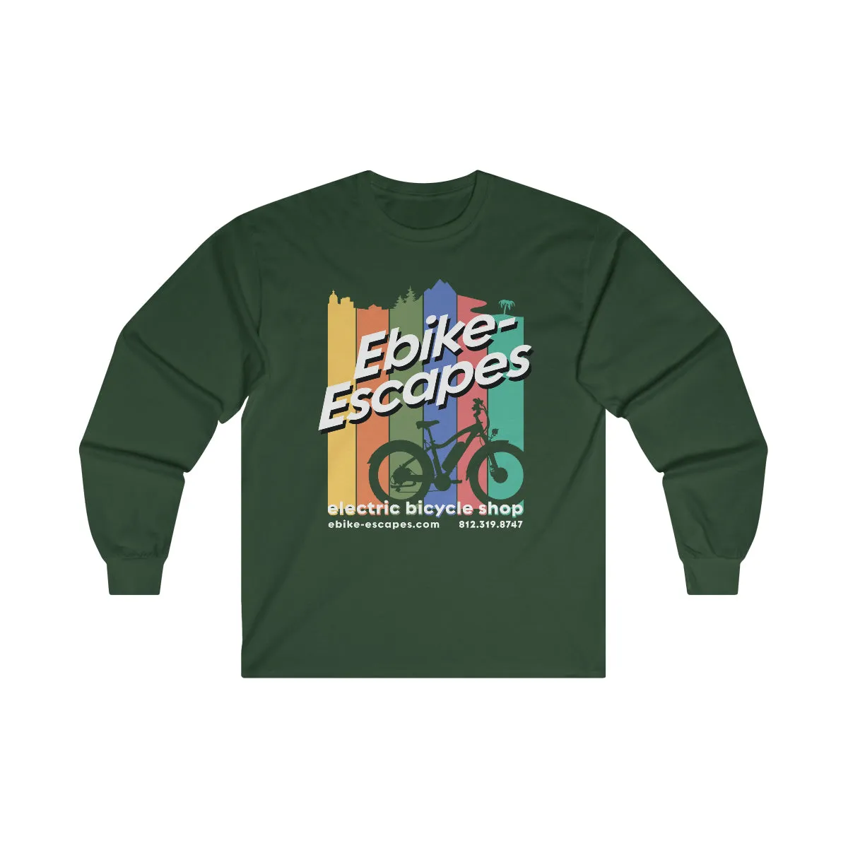 Ebike-Escapes: Electric Therapy Cycologist - Unisex Ultra Cotton Long Sleeve Ebike Shirt