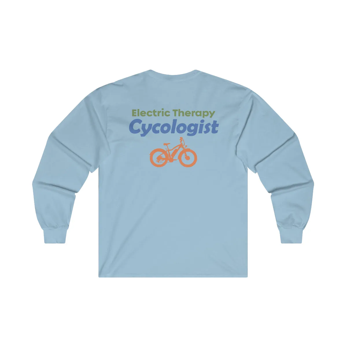 Ebike-Escapes: Electric Therapy Cycologist - Unisex Ultra Cotton Long Sleeve Ebike Shirt