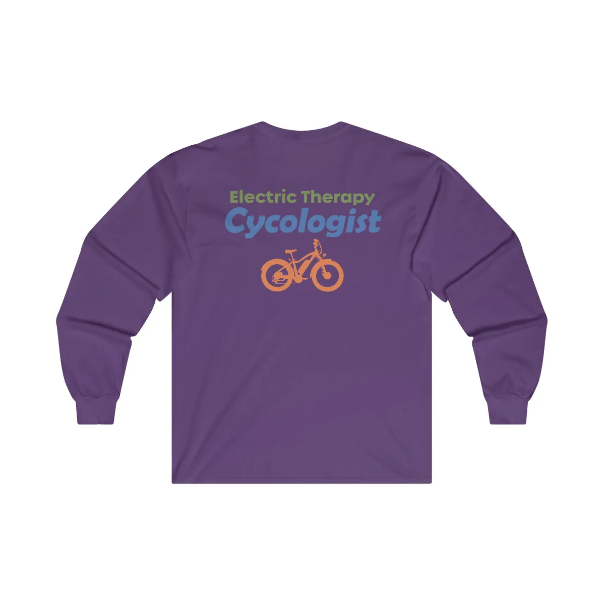 Ebike-Escapes: Electric Therapy Cycologist - Unisex Ultra Cotton Long Sleeve Ebike Shirt