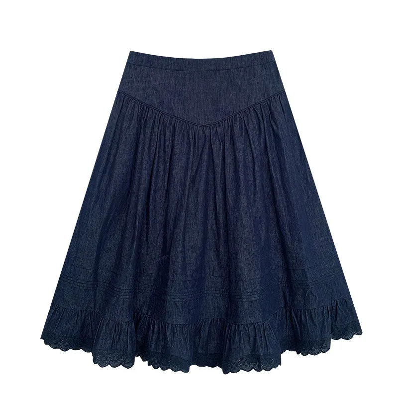 elegant cotton linen skirt