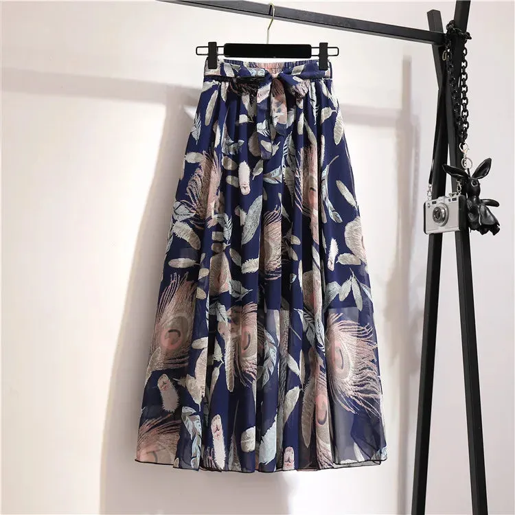 Elegant High Waist Cover up Ruffle Skirts