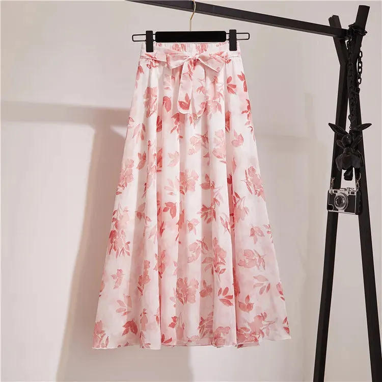 Elegant High Waist Cover up Ruffle Skirts