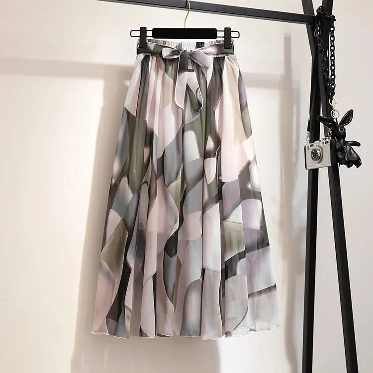 Elegant High Waist Cover up Ruffle Skirts